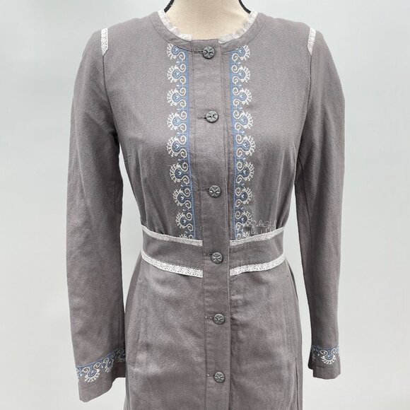 Noa Noa Colonial Salem Modesty Embroidered Lace Accent Costume Dress Size XS - Picture 2 of 8